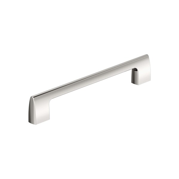 Amerock Riva 7-9/16 inch 192mm Center-to-Center Polished Nickel Cabinet Pull - BP55488PN