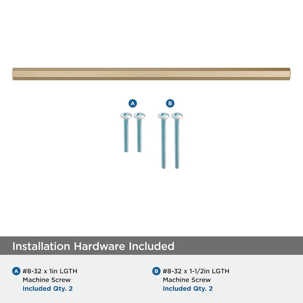 Amerock Caliber 8-13/16 inch 224mm Center-to-Center Golden Champagne Cabinet Pull - BP36959BBZ