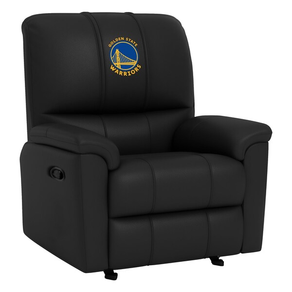 Dreamseat Rocker Recliner with Golden State Warriors Global Logo - XZ52031CDRRBLK-PSNBA30087