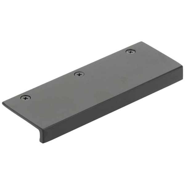 Vecindario 4.5 in. Rustic Modern Center to Center Edge Cabinet Pull, Flat Black - VE3250757