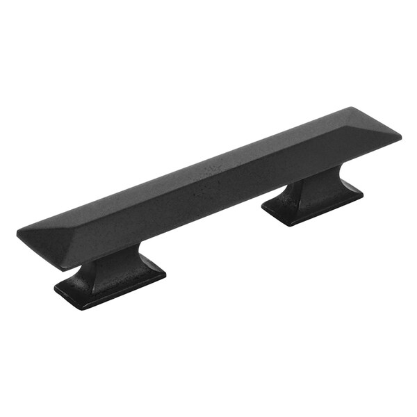 Hickory Hardware Bungalow Collection Pull 3 Inch & 3-3/4 Inch 96mm Center to Center Matte Black Finish - P2153-MB