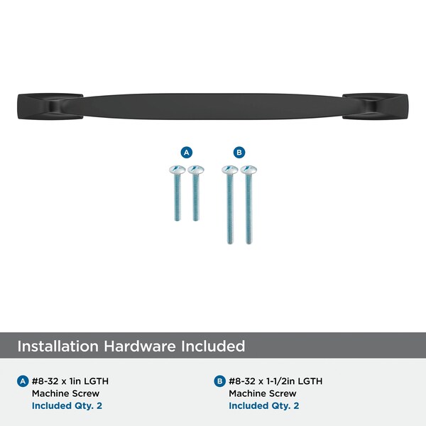 Amerock Highland Ridge 7-9/16 inch 192mm Center-to-Center Black Bronze Cabinet Pull - BP55327BBR