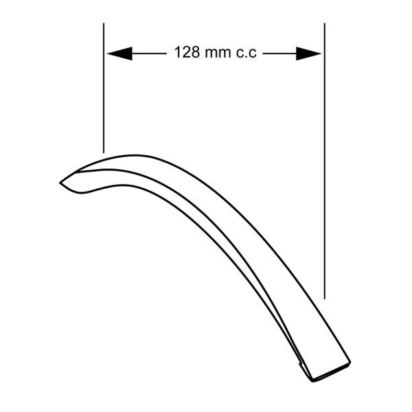 Richelieu 5-1/16 in. (128 mm) Center-to-Center Matte Chrome Contemporary Drawer Pull - BP39995165