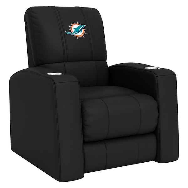Dreamseat Home Theater Recliner with  Miami Dolphins Primary Logo - XZ418301RHTCDBLK-PSNFL20090