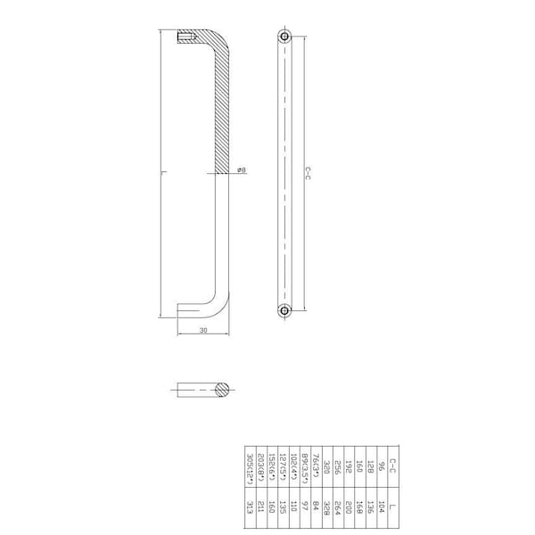 Richelieu 7 9/16 in (192 mm) Center-to-Center Brushed Nickel Contemporary Drawer Pull - BP2288192195