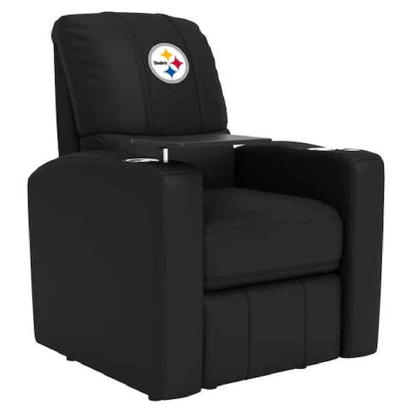 Dreamseat Stealth Power Plus Recliner with Pittsburgh Steelers Primary Logo - XZ520823901CDSMHTUSBBLK-PSNFL21040