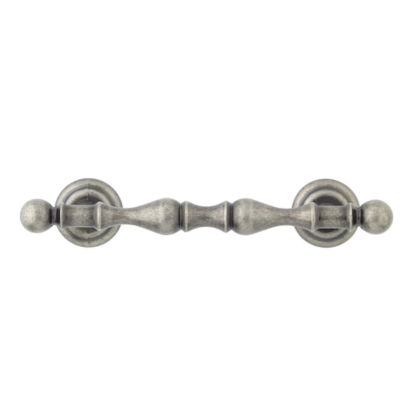 Richelieu 4 in. (102 mm) Center-to-Center Pewter Traditional Drawer Pull - BP60111142