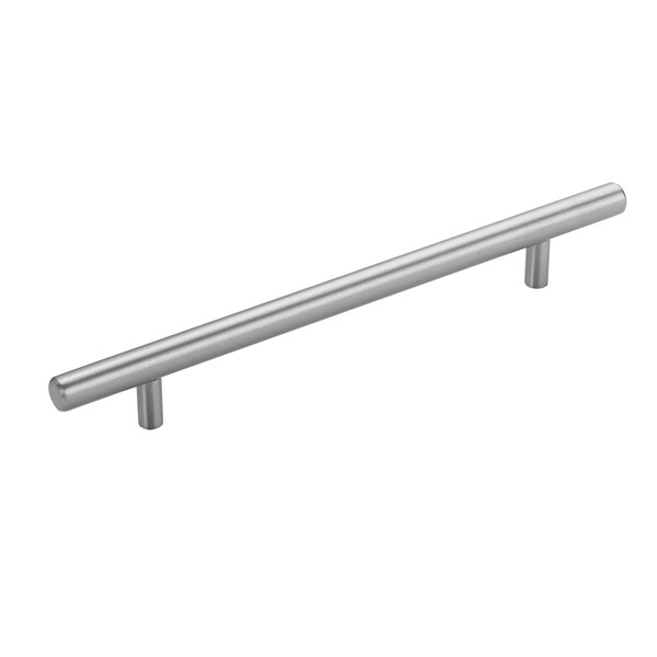Richelieu 7-1/8 in. (181 mm) Center-to-Center Antibacterial, Stainless Steel Contemporary Drawer Pull - BP3487181170AB