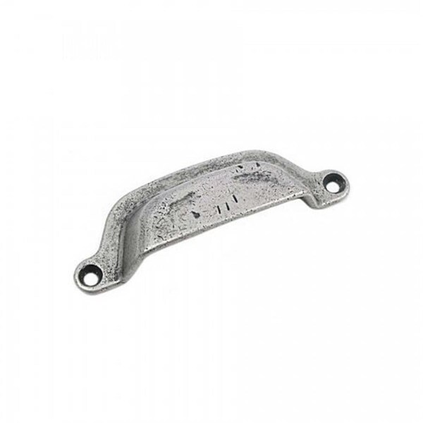 Strategic Brands Strategic Brands 84764 3 in. Distressed Pewter Riverstone Cabinet Cup Pull - 84764