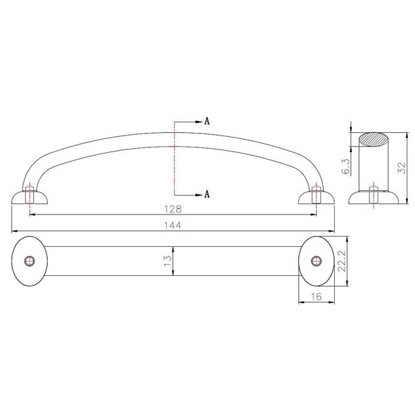 Richelieu 5 1/16 in (128 mm) Center-to-Center Brushed Nickel Traditional Drawer Pull - 51278128195