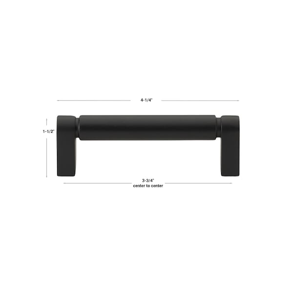 Gliderite Hardware 3-3/4 in. Center to Center Smooth Bar Pull - 4787-96-MB, 10PK - 4787-96-MB-10