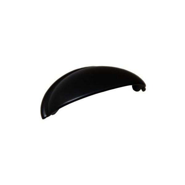Crown 3-1/2" Cup Cabinet Pull with 3" Center to Center Matte Black Finish - CHP82981BK