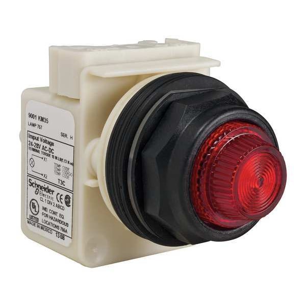 Indicador luminoso Schneider Electric, incandescente, rojo, 24-28VCA/CD - 9001SKP35R31