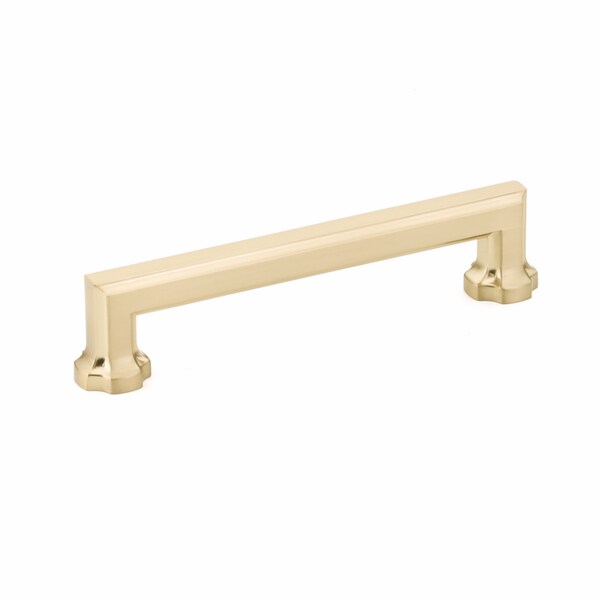 Schaub 5in Center to Center Empire Cabinet Pull Signature Satin Brass Finish - 884-SSB
