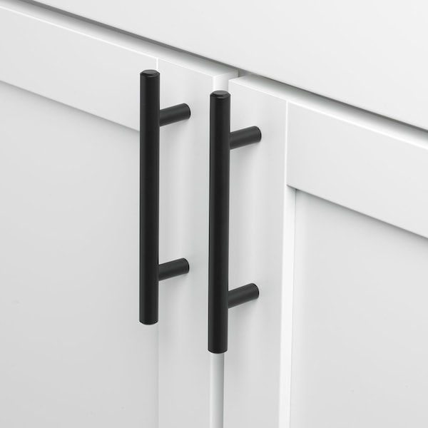 Gliderite Hardware 3-3/4 in. Center to Center Matte Black Solid Steel Bar Pull - 5001-96-MB, 10PK - 5001-96-MB-10
