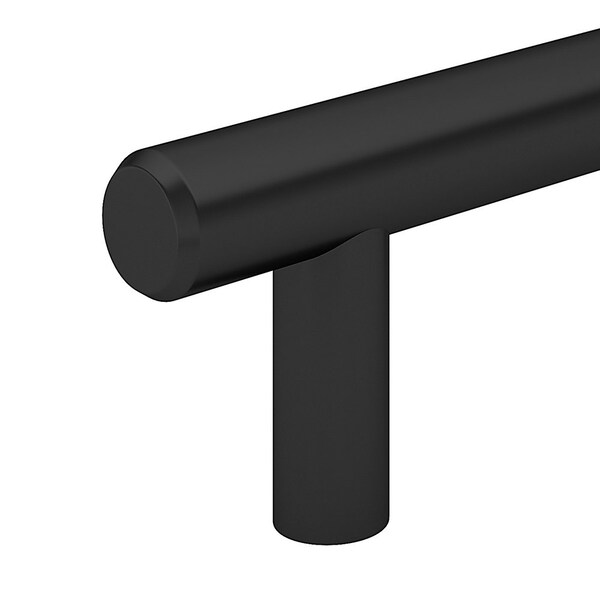 Richelieu Roosevelt Collection 3 3/4-inch Matte Black Modern Cabinet Bar Pull - BP20596900