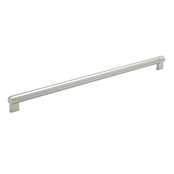 Richelieu 22-11/16 in. (576 mm) Center-to-Center Brushed Nickel Contemporary Drawer Pull - BP500576195