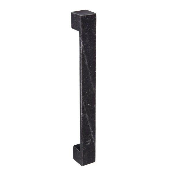 South Main Hardware Short Modern Cabinet Handle, 8.94" Length (7.56" Hole Center), Antique Silver, 10PK - SH205-AS-10