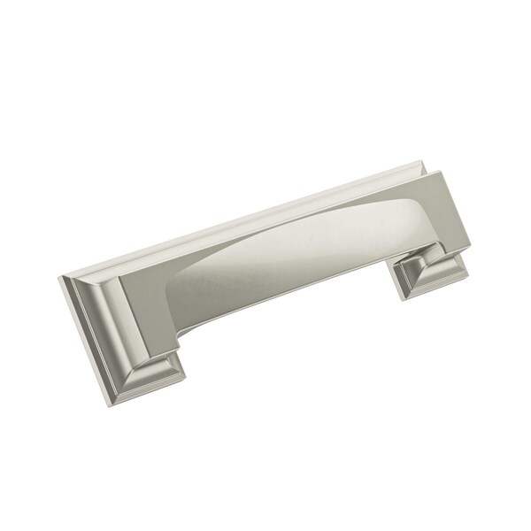 Amerock Appoint 3 in & 3-3/4 in 76mm & 96 mm Center-to-Center Satin Nickel Cabinet Cup Pull - BP36762G10
