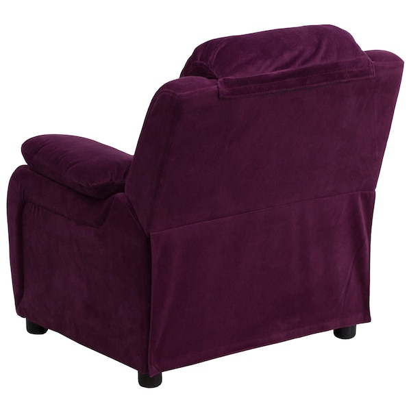 Flash Furniture Kids Recliner, 26" to 39" x 28", Upholstery Color: Purple - BT-7985-KID-MIC-PUR-GG