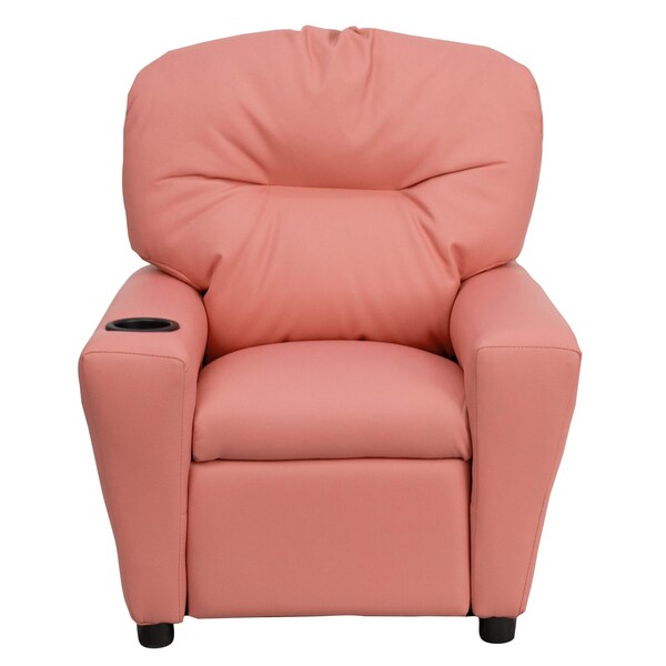Flash Furniture Kids Recliner, 25" to 39" x 28", Upholstery Color: Pink, Weight Capacity: 90 lb. - BT-7950-KID-PINK-GG