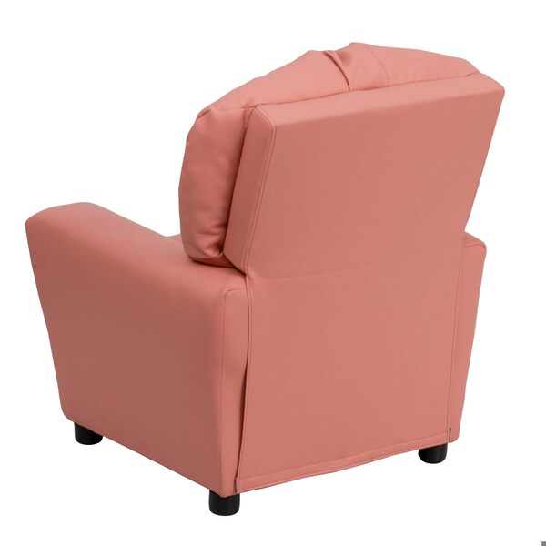 Flash Furniture Kids Recliner, 25" to 39" x 28", Upholstery Color: Pink, Weight Capacity: 90 lb. - BT-7950-KID-PINK-GG