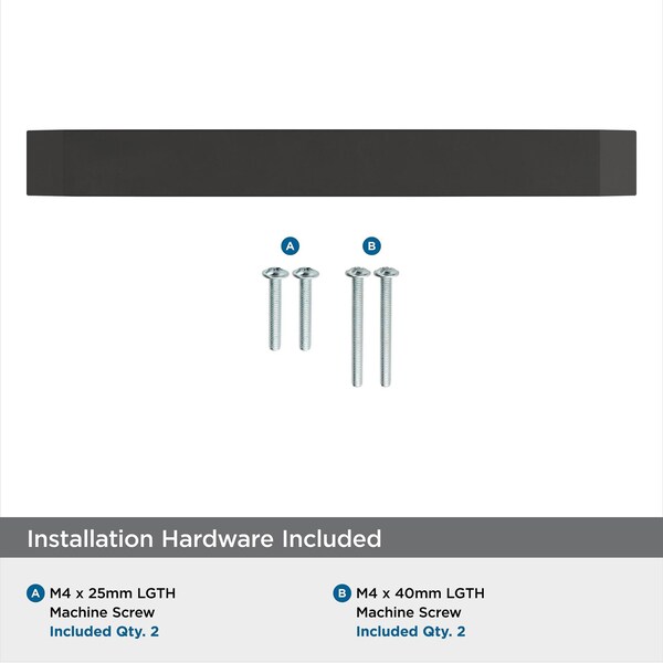 Amerock Premise 5-1/16 in 128 mm Center-to-Center Matte Black Cabinet Pull - BP36845FB