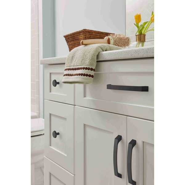 Amerock Premise 5-1/16 in 128 mm Center-to-Center Matte Black Cabinet Pull - BP36845FB