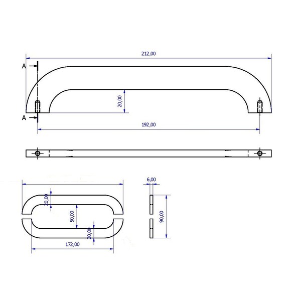 Richelieu 7 9/16 in (192 mm) Center-to-Center Brushed Nickel Contemporary Cabinet Pull - 7381192195