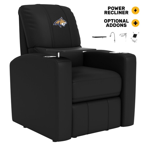 Dreamseat Stealth Power Plus Recliner with Montana State Bobcats Primary Logo - XZ520823901CDSMHTUSBBLK-PSCOL13591