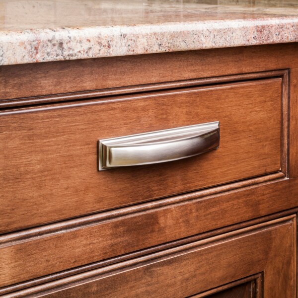 Jeffrey Alexander 96 mm Center-to-Center Satin Nickel Square Annadale Cabinet Cup Pull - 436-96SN