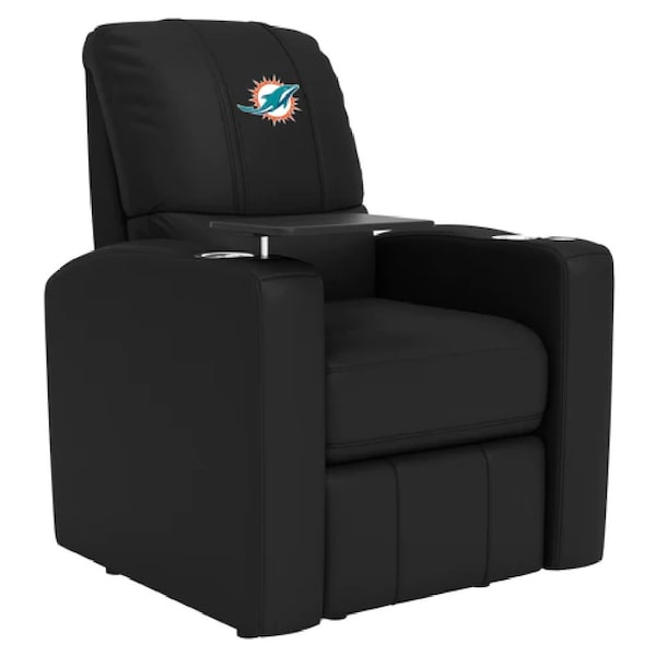 Dreamseat Stealth Power Plus Recliner with Miami Dolphins Primary Logo - XZ520823901CDSMHTUSBBLK-PSNFL20090