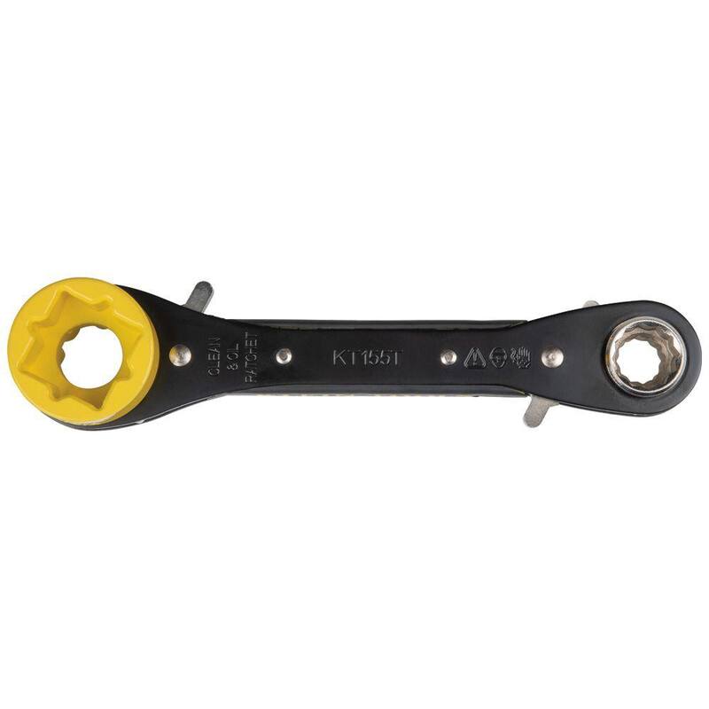Klein Tools 5-in-1 Ratcheting Lineman's Wrench - KT155T