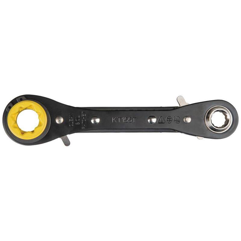 Klein Tools 5-in-1 Ratcheting Lineman's Wrench - KT155T