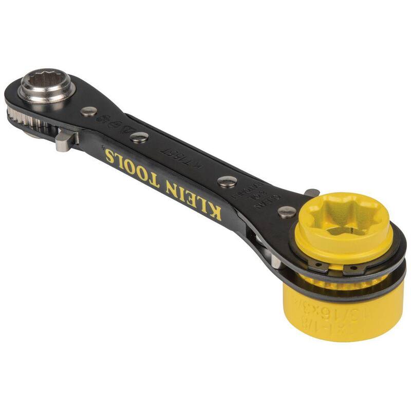 Klein Tools 5-in-1 Ratcheting Lineman's Wrench - KT155T