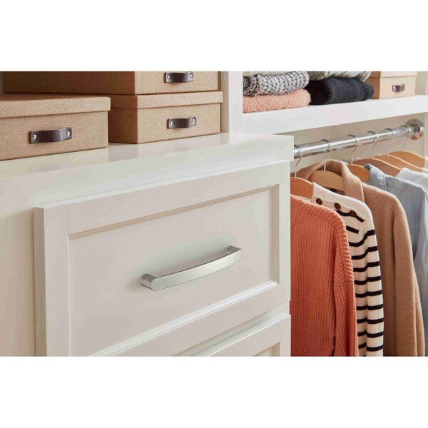 Amerock Rift 5-1/16 in 128 mm Center-to-Center Satin Nickel Cabinet Pull - BP36900G10