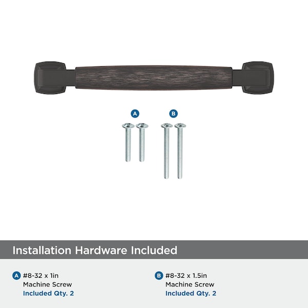 Amerock Stature 5-1/16 in 128 mm Center-to-Center Oil Rubbed Bronze Cabinet Pull - BP36888ORB
