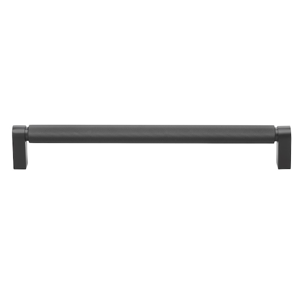 Gliderite Hardware 8-3/4 in. Center to Center Knurled Bar Pull Matte Black, 5PK - 4788-224-MB-5