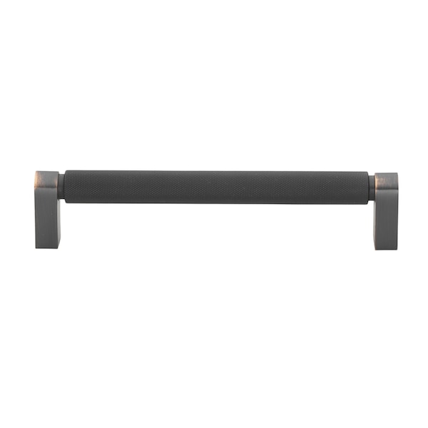 Gliderite Hardware 6-1/4 in. Center to Center Knurled Bar Pull Oil Rubbed Bronze, 10PK - 4788-160-ORB-10