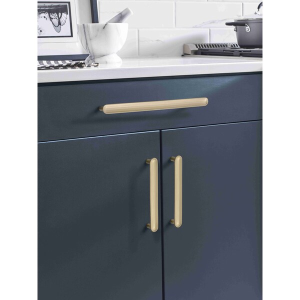 Amerock Concentric 10-1/16 in 256 mm Center-to-Center Golden Champagne Cabinet Pull - BP36834BBZ