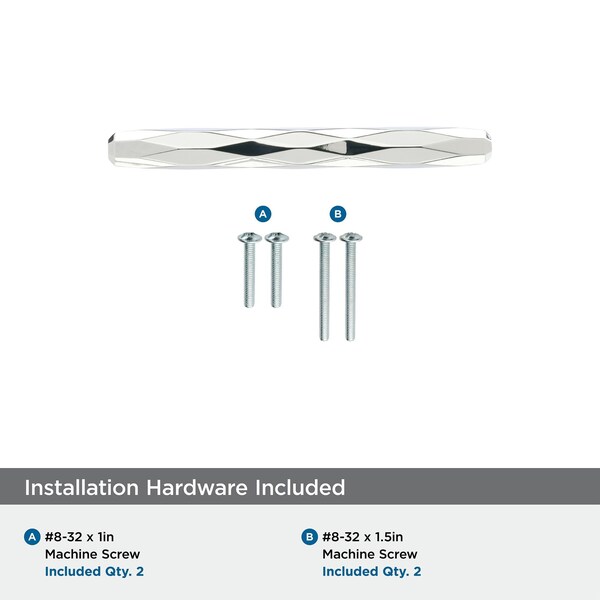 Amerock St. Vincent 3 in 76 mm Center-to-Center Polished Nickel Cabinet Pull - BP36646PN