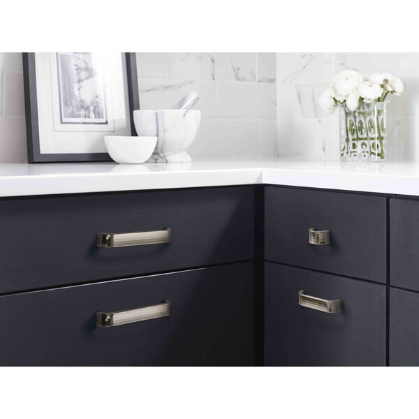 Amerock Concentric 3-3/4 in 96 mm Center-to-Center Gunmetal Cabinet Pull - BP36812GM