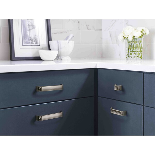 Amerock Concentric 3-3/4 in 96 mm Center-to-Center Gunmetal Cabinet Pull - BP36812GM