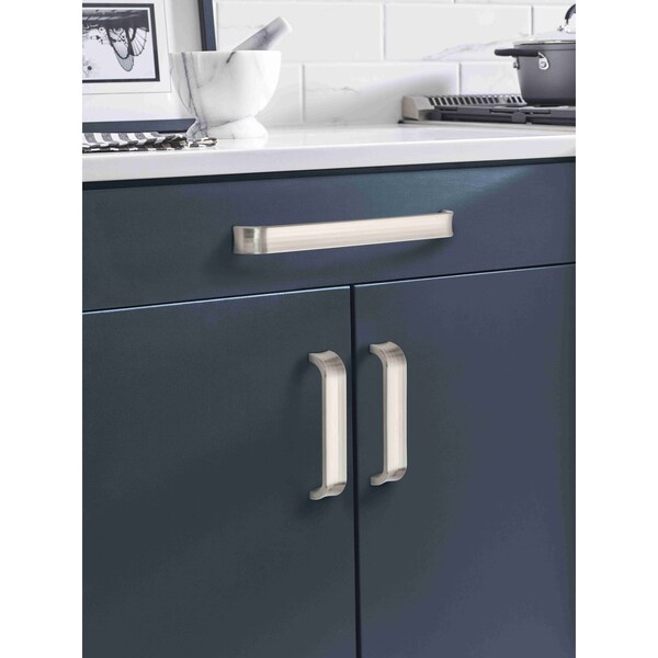 Amerock Concentric 10-1/16 in 256 mm Center-to-Center Satin Nickel Cabinet Pull - BP36816G10