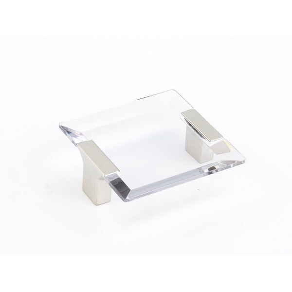 Schaub 2-1/2in Center to Center Positano Clear Cabinet Pull Satin Nickel Finish - 315-15-CL