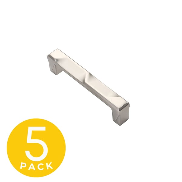 Sapphire Geiger Series 3-3/4 in. 96 mm Center-to-Center Modern Satin Nickel Cabinet Handle/Pull, 5PK - SP-3771-96-SN-5