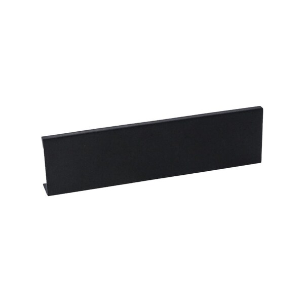 Pride Industrial 6in Aluminum Tab Cabinet Pull with 4-2/5in Center to Center Matte Black Finish - P1806BK