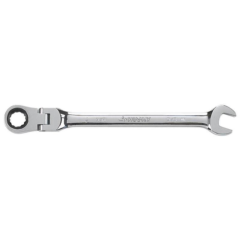 Husky 3/8 in. Flex Head Ratcheting Combination Wrench - HFRW38