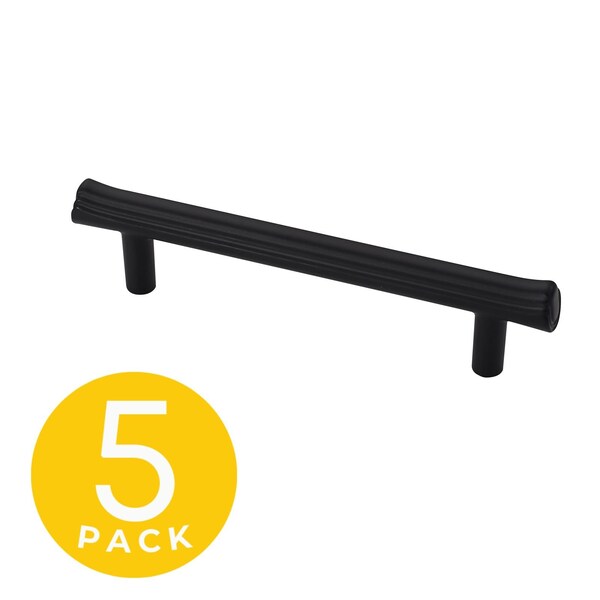 Sapphire Eclipse Series 3-3/4 in. 96 mm Center-to-Center Modern Black Cabinet Handle/Pull, 5PK - SP-2214-96-BK-5