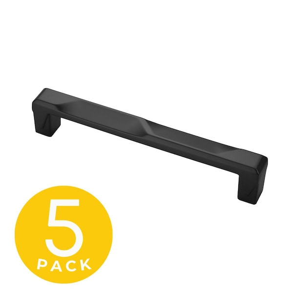 Sapphire Geiger Series 5 in. 128 mm Center-to-Center Modern Black Cabinet Handle/Pull, 5PK - SP-3771-128-BK-5